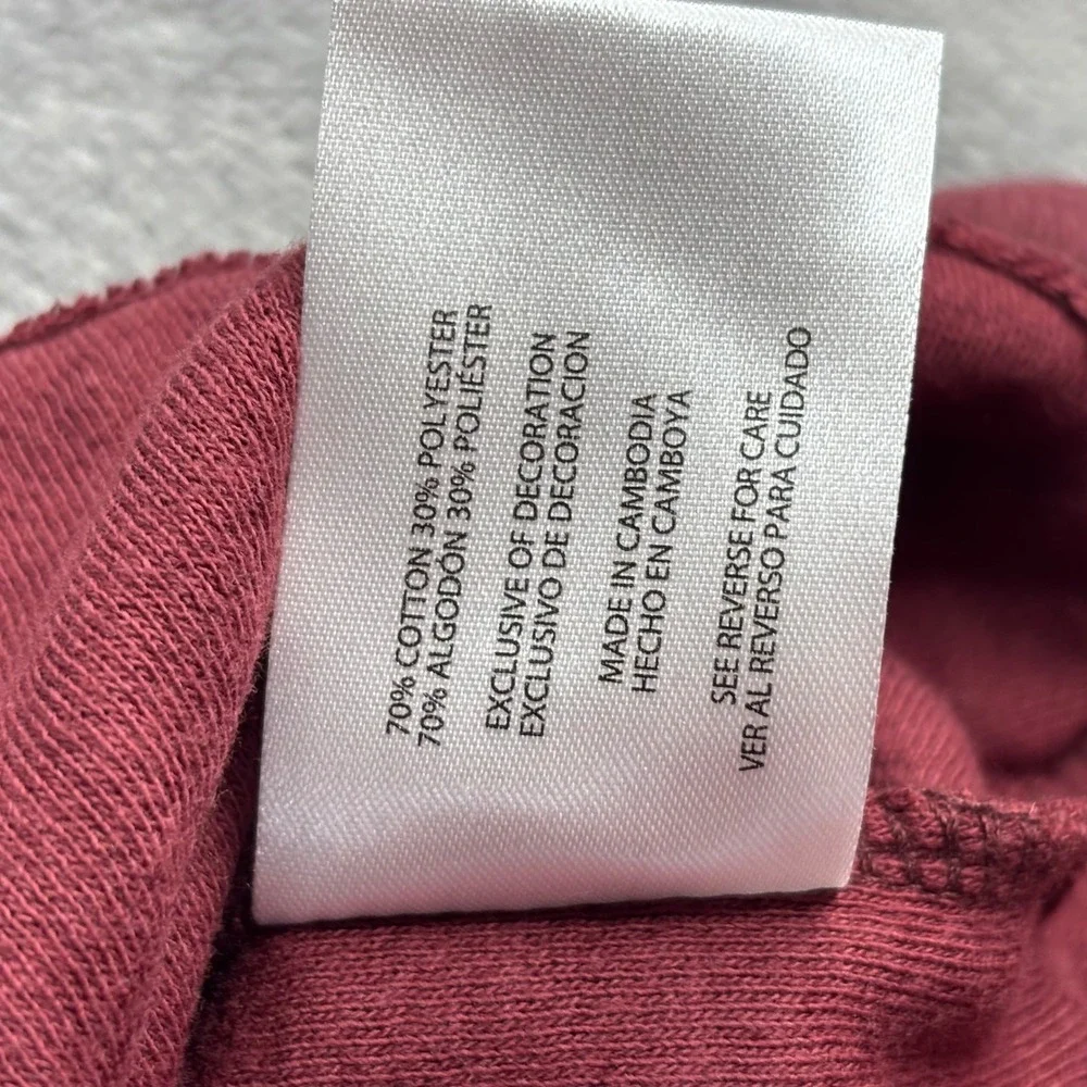 Banana Republic Thermal Mens XXL Burgundy Double Knit Crew NMT0188S Slub Raglan